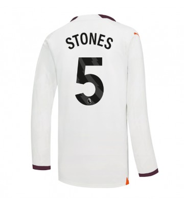 Manchester City John Stones #5 Vieraspaita 2023-24 Pitkät Hihat